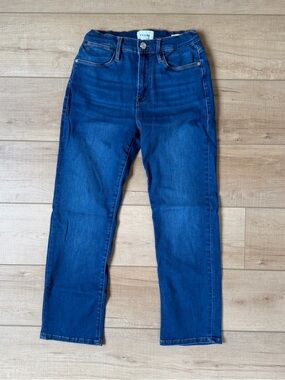 Frame Jeans Womens 28 Le High Straight Blue Denim Cropped Boho 28x26